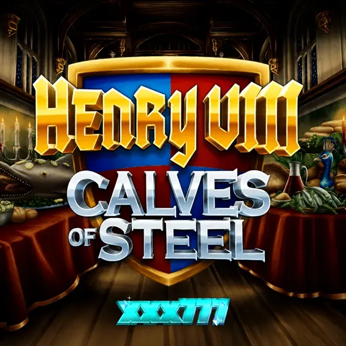 Tampilan visual slot Henry 8th Calves of Steel dengan tema gym kerajaan